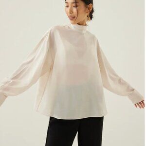 NWT Love Bonito: Annalie Organza Turtleneck Blouse